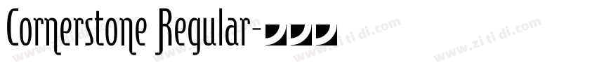 Cornerstone Regular字体转换